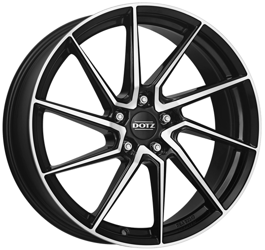 Dotz, Spa dark, 19 x 8 inch,5x112 PCD, ET 35 in Black / Polished Single Rim