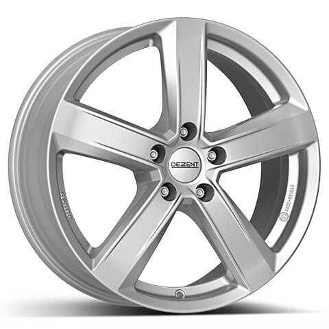 Dezent, TU silver, 18 x 7.5 inch, 5x112 PCD, ET51 in Silver Single Rim