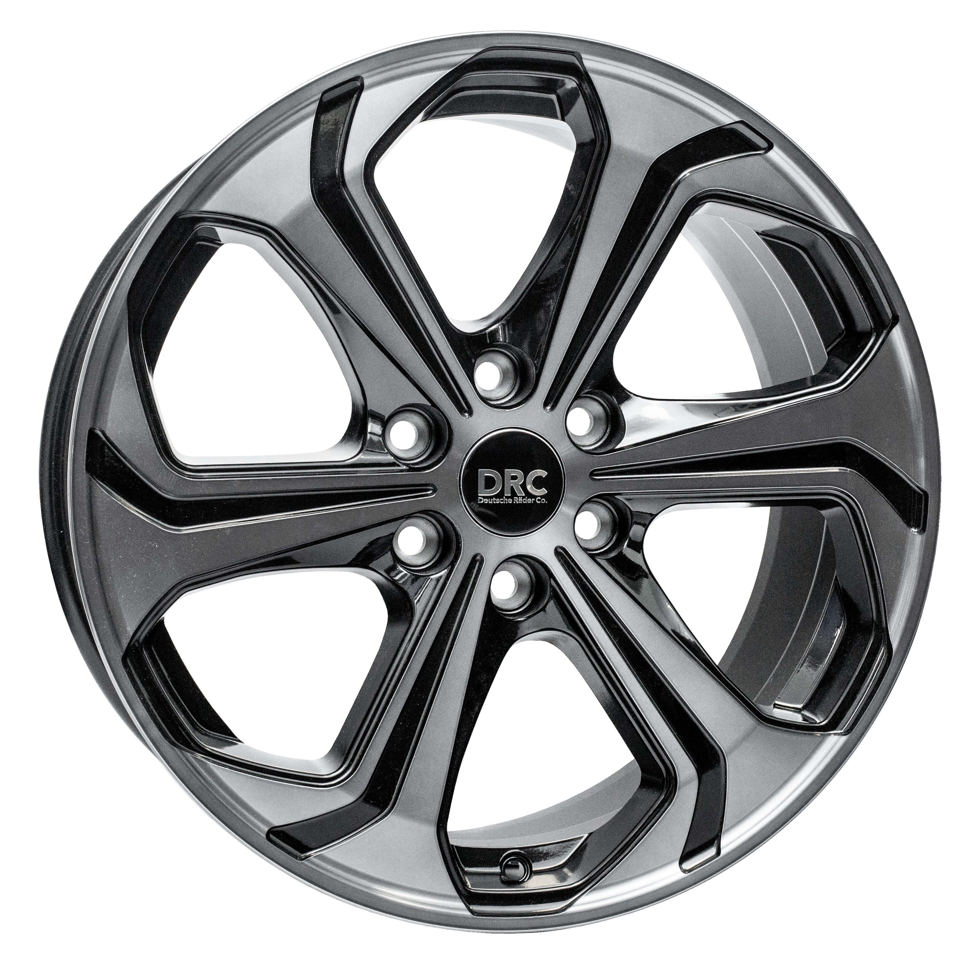 DRC Sport-6 18 x 8 inch 6x120 ET42 Black / Polished Tint alloy wheel