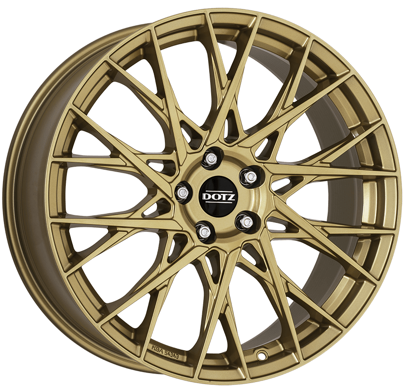 Dotz, Fuji gold, 18 x 7.5 inch, 5x112 PCD, ET48 in Gold Single Rim