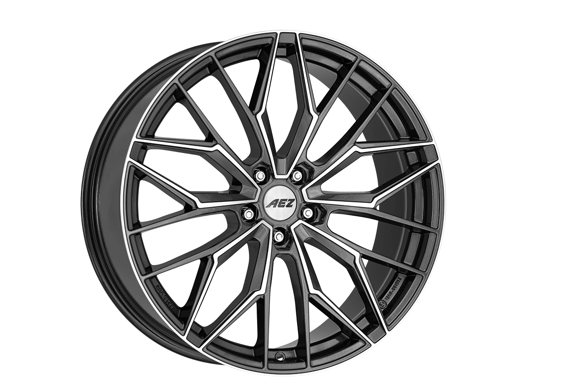 AEZ Porto dark 19 x 9 inch 5x112 ET44 Gunmetal / Polished alloy wheel
