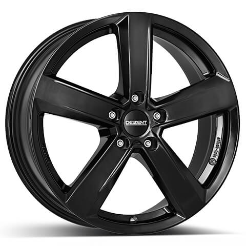 Dezent, TU black, 18 x 7.5 inch, 5x112 PCD, ET51 in Black Single Rim