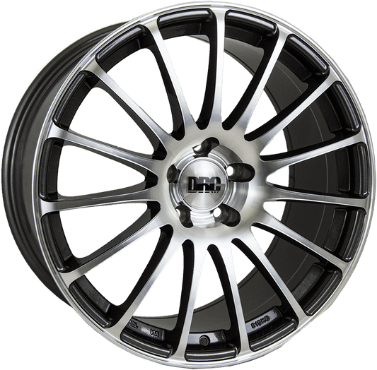 DRC, Rapide, 19 x 9.5 inch,5x112 PCD, ET 48 in Gunmetal / Polished Lip Single Rim