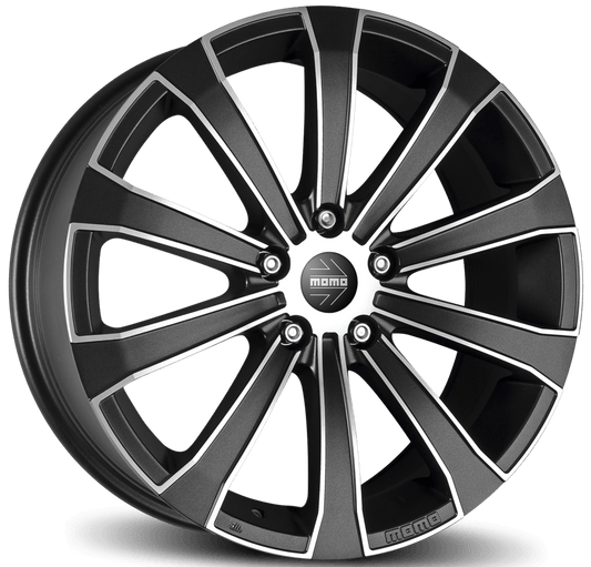 MOMO, Europe, 15 x 6.5 inch,5x108 PCD, ET 40 in Carbon Black Polished Single Rim