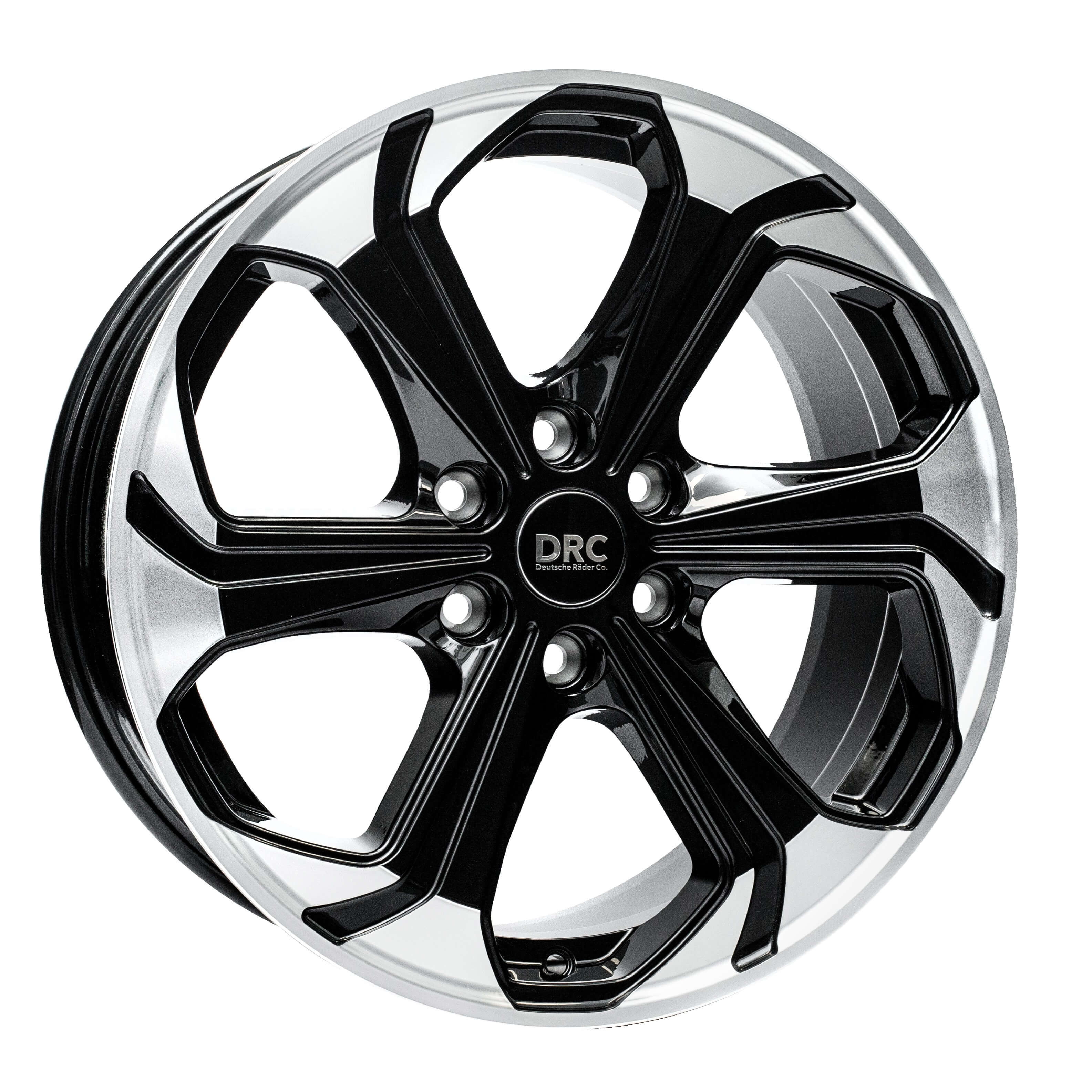 DRC Sport-6 18 x 8 inch 6x120 ET42 Black / Half Polished alloy wheel