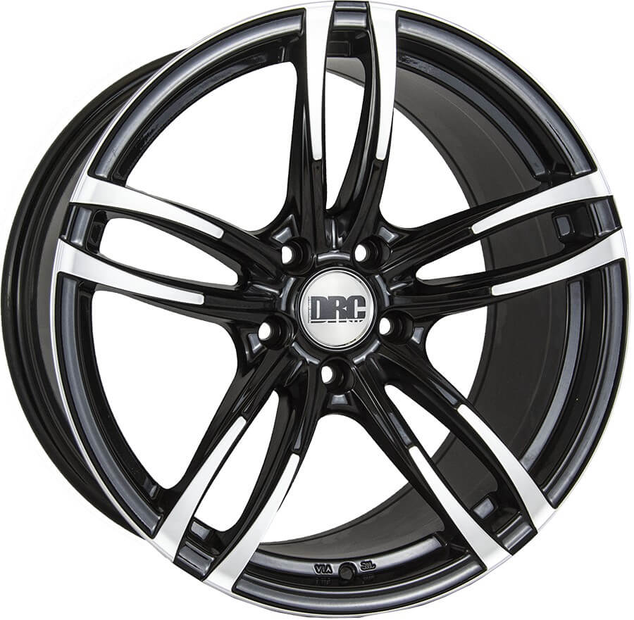 DRC DMF 18 x 8 inch 5x120 ET35 Gloss Black / Polished alloy wheel