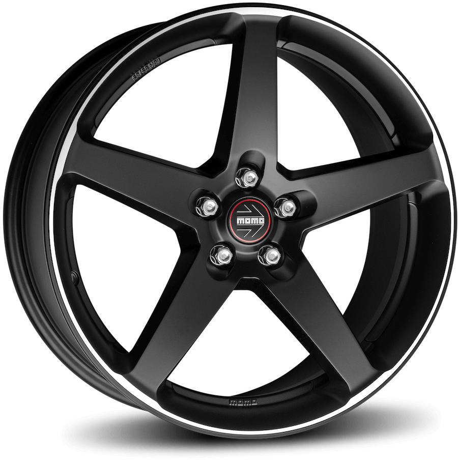 MOMO, Five, 17 x 7 inch, 5x114.3 PCD, ET40 in Matt Black Single Rim