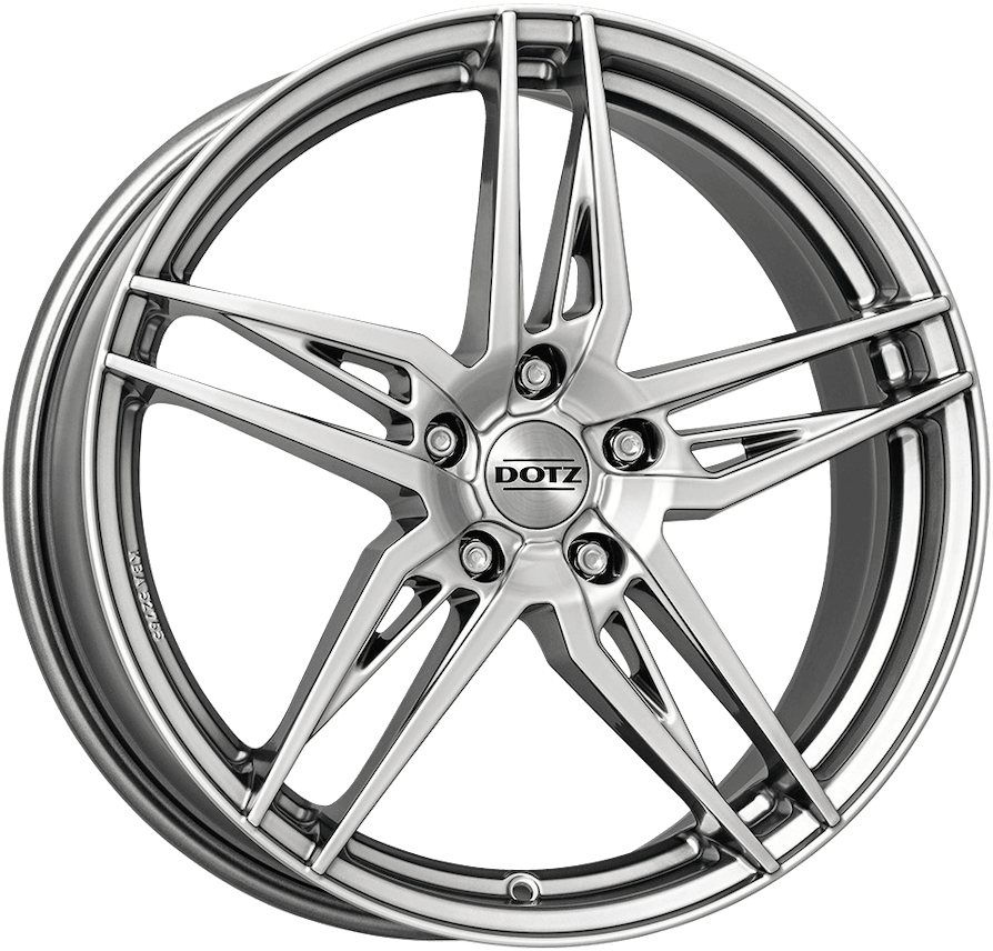 Dotz, Interlagos Shine, 17 x 7.5 inch,5x112 PCD, ET 50 in Silver Single Rim