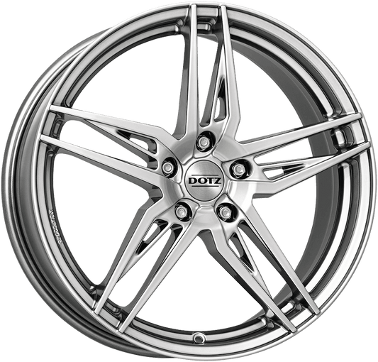 Dotz, Interlagos Shine, 17 x 7.5 inch,5x112 PCD, ET 50 in Silver Single Rim