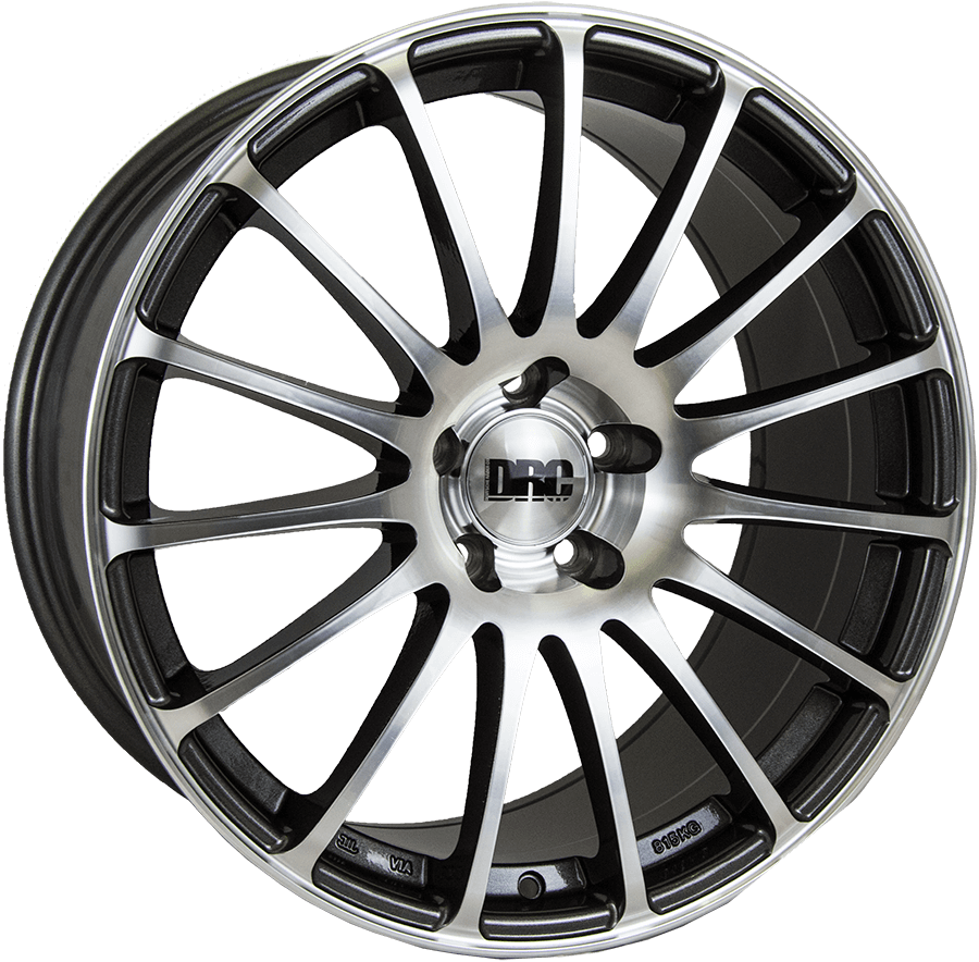 DRC, Rapide, 19 x 8.5 inch,5x112 PCD, ET 45 in Gunmetal / Polished Lip Single Rim