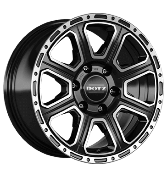 Dotz Kalahari dark 18 x 8 inch 5x127 ET30 Gloss Black / Polished alloy wheel