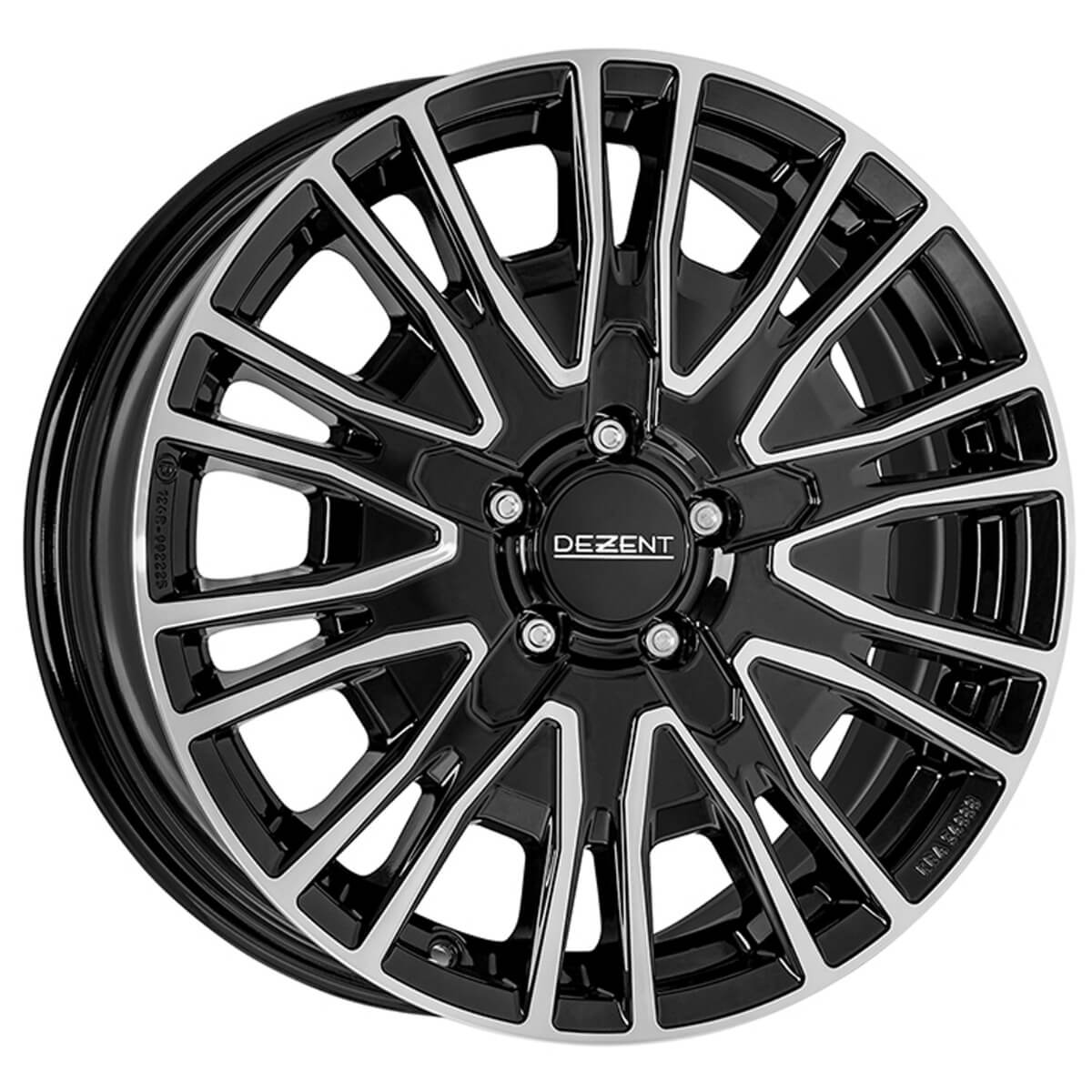 Dezent KE dark 17 x 7 inch 5x118 ET63 Black / Polished alloy wheel