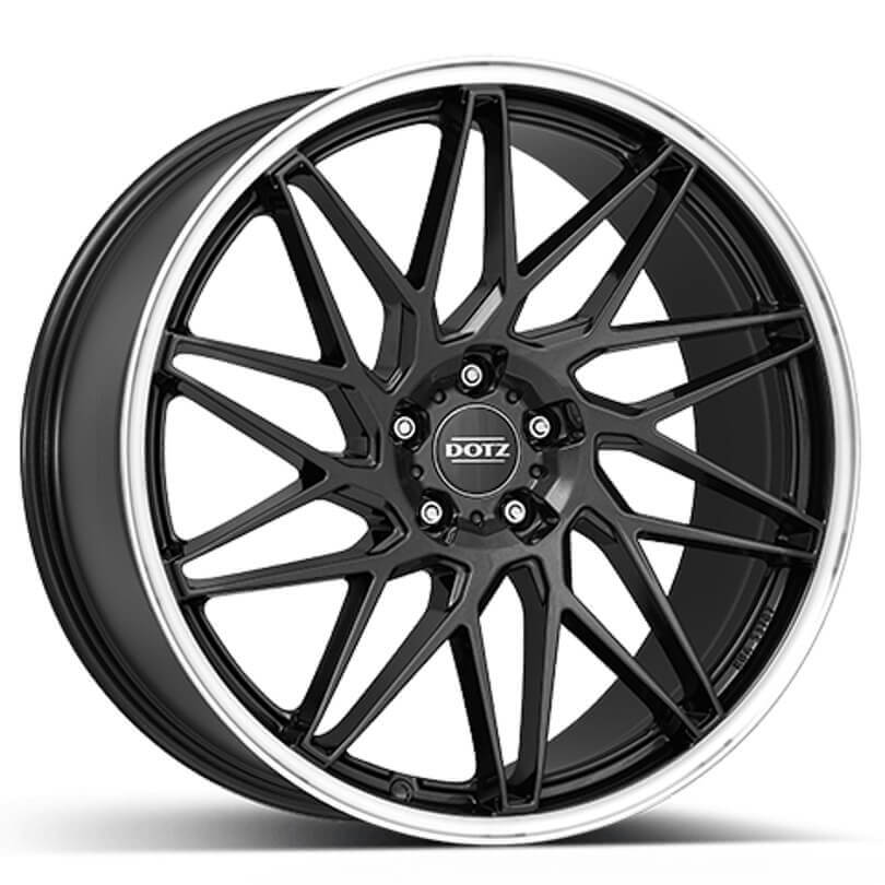 Dotz, Tanaka dark, 19 x 9.5 inch,5x120 PCD, ET 40 in Gunmetal / Polished Lip Single Rim