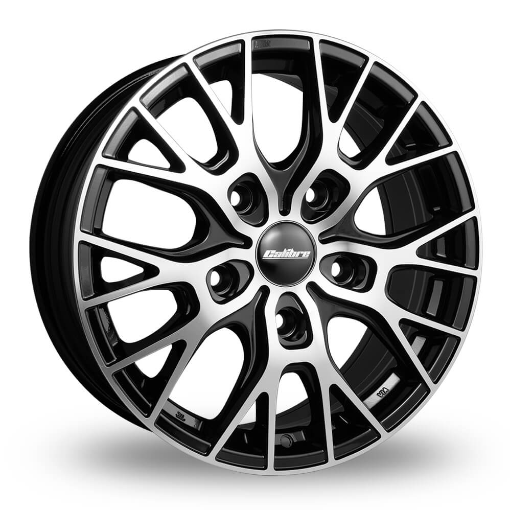 Calibre Crusade 18 x 8 inch 5x108 ET45 Gloss Black / Polished alloy wheel