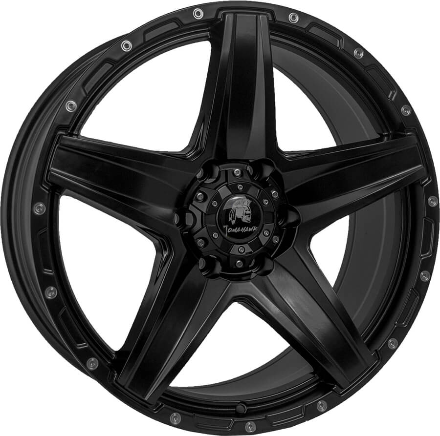 Tomahawk, Apache, 20 x 8.5 inch,6x114.3 PCD, ET 16 in Satin Black Single Rim