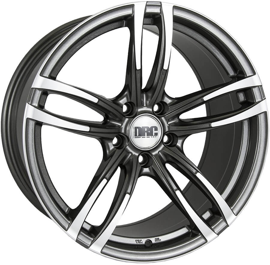 DRC DMF 18 x 8 inch 5x120 ET35 Gunmetal / Polished alloy wheel
