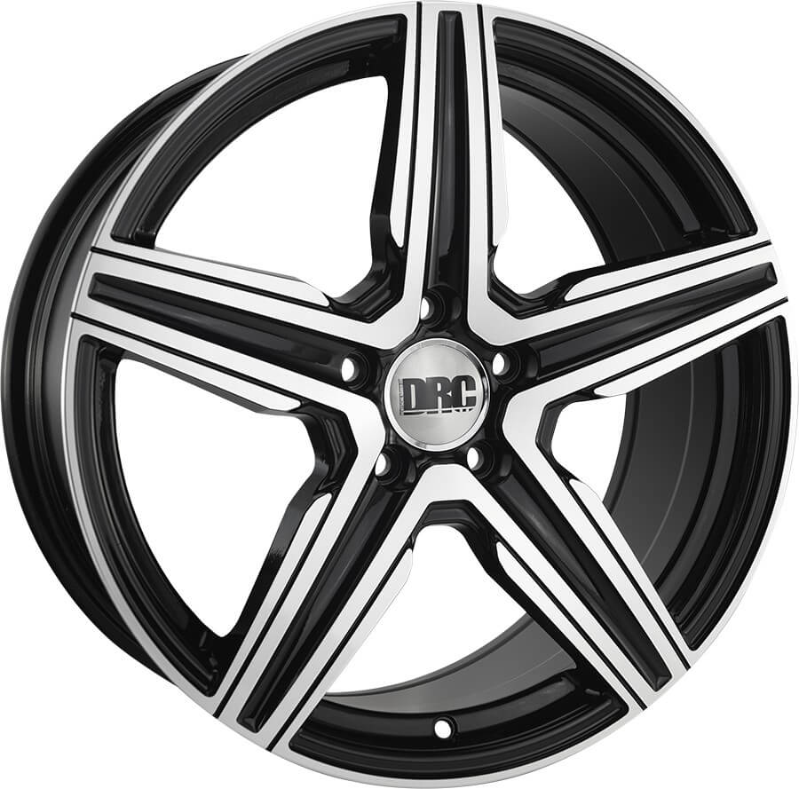 DRC DMV 18 x 8 inch 5x112 ET45 Gloss Black / Polished alloy wheel