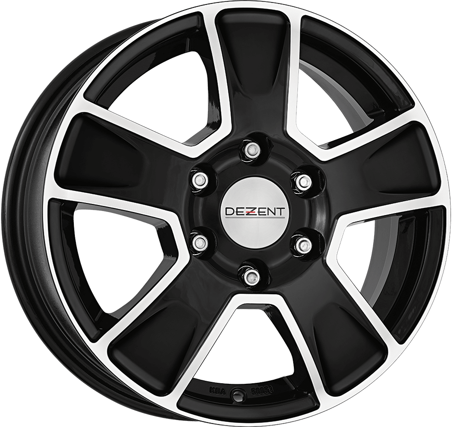 Dezent Van Dark 16 x 6.5 inch 5x112 ET52 Black / Polished alloy wheel