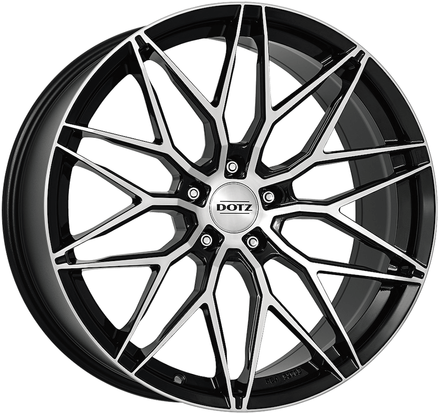 Dotz Suzuka Dark 18 x 8 inch 5x112 ET35 Black / Polished alloy wheel