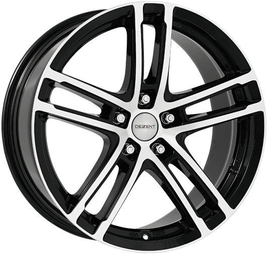 Dezent, TZ-C Dark, 18 x 8 inch,5x112 PCD, ET 30 in Black / Polished Single Rim