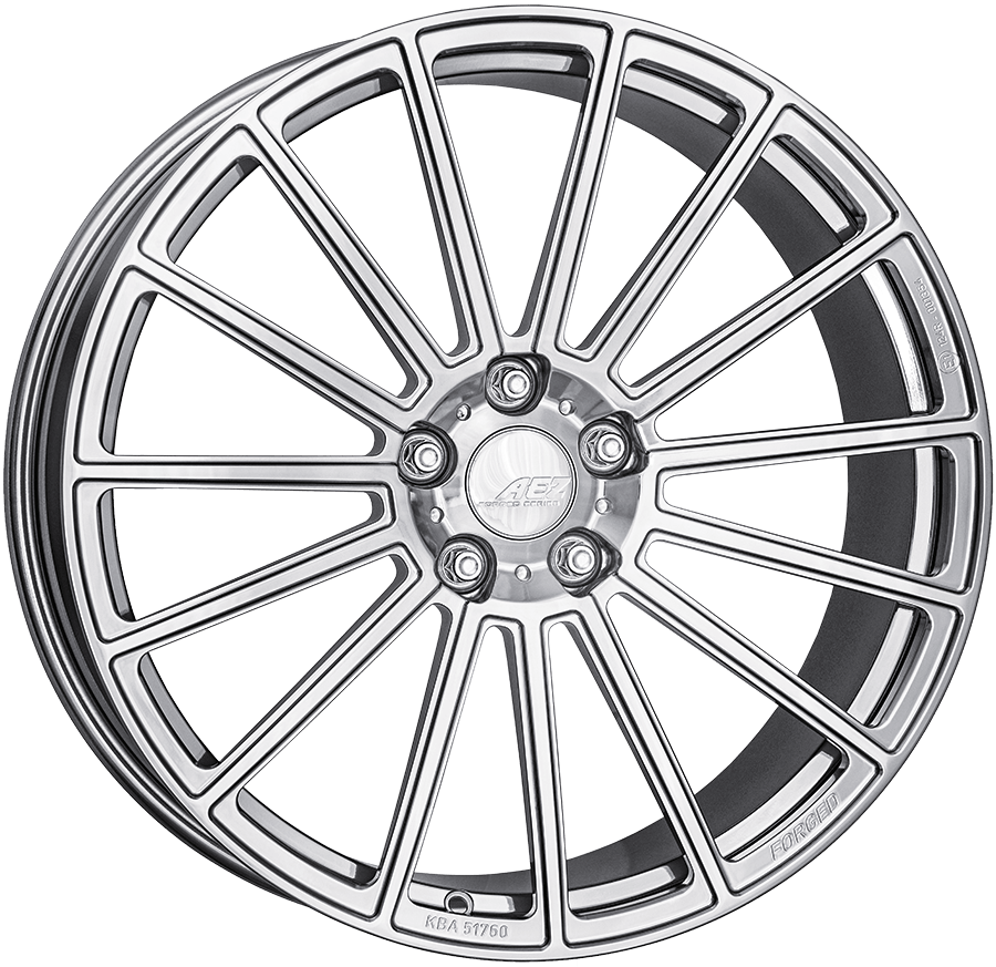 AEZ, Steam Forged, 22 x 9 inch,5x120 PCD, ET 35 in Silver Single Rim