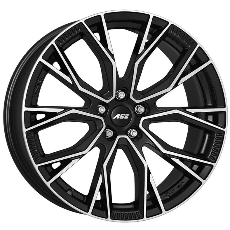 AEZ Toronto dark 18 x 8 inch 5x112 ET46 Black / Polished alloy wheel