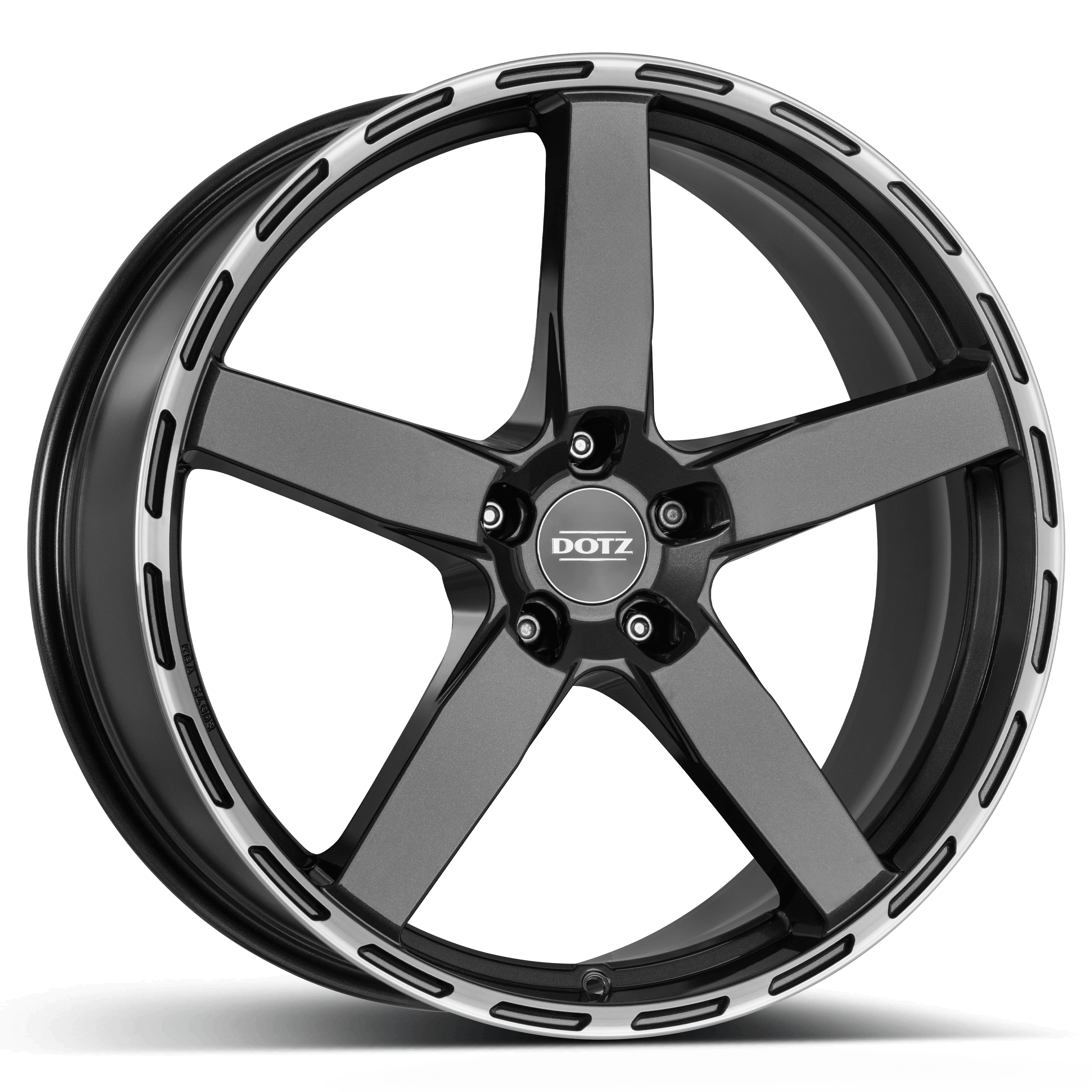 Dotz MarinaBay dark 21 x 9 inch 5x112 ET28 Gunmetal / Polished Lip alloy wheel