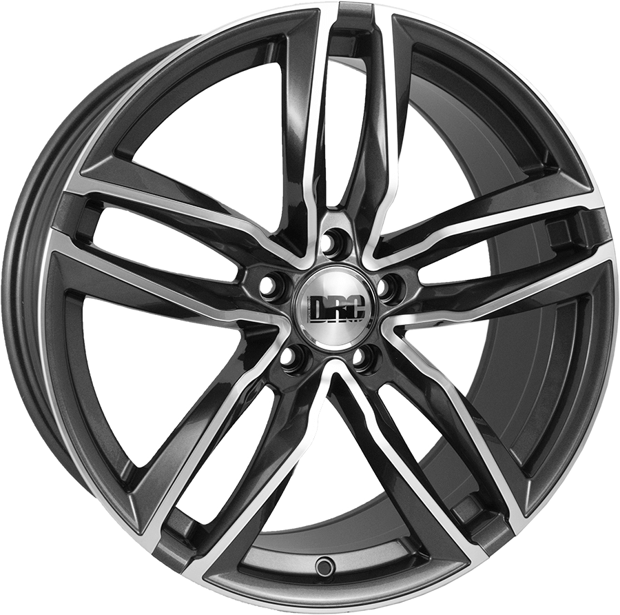DRC, DAA, 18 x 8 inch,5x120 PCD, ET 45 in Gunmetal / Polished Face Single Rim