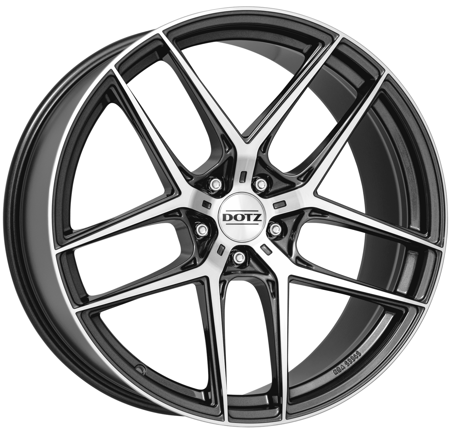 Dotz, LagunaSeca dark, 21 x 10 inch,5x112 PCD, ET 35 in Gunmetal / Polished Single Rim