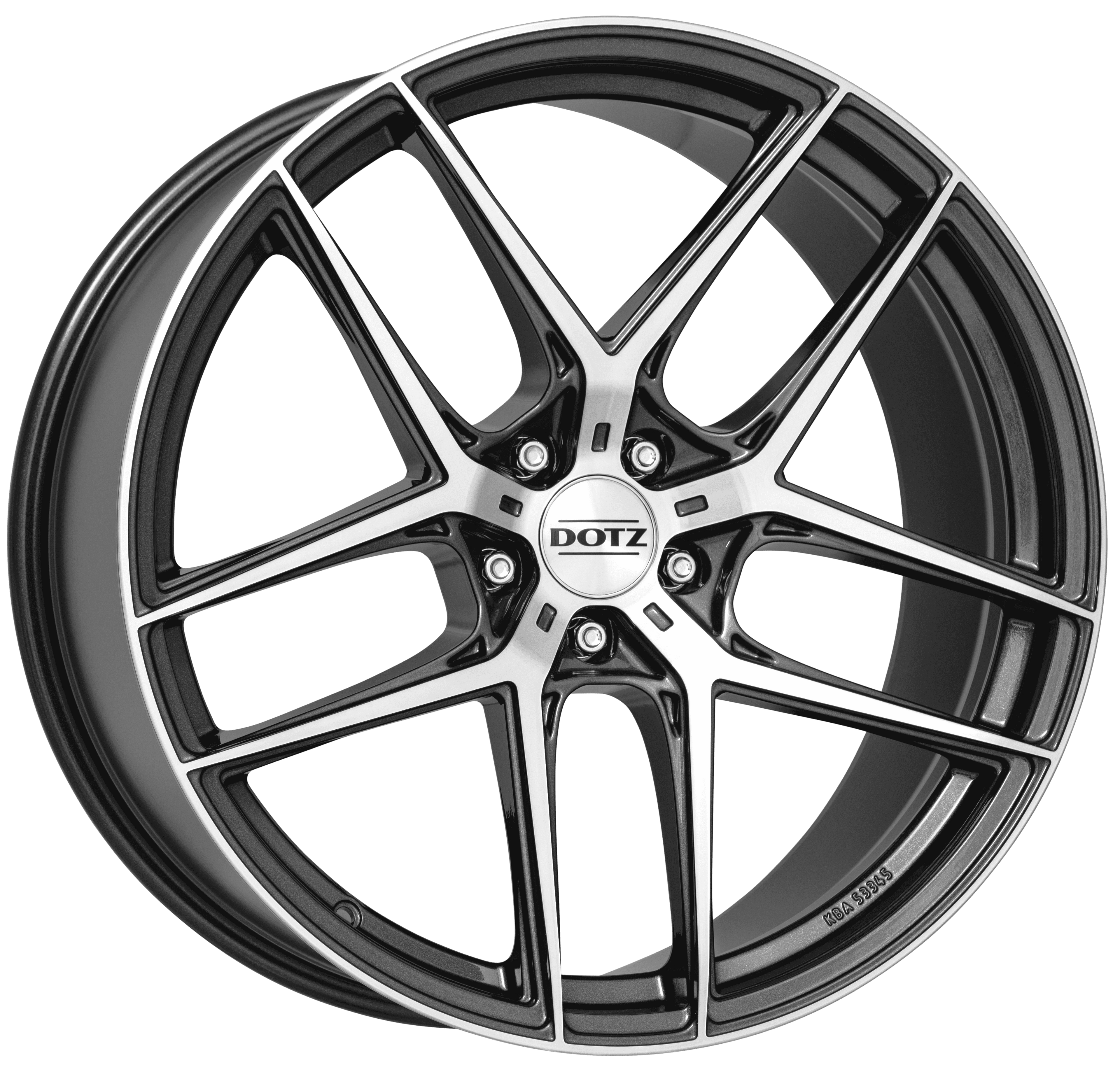 Dotz LagunaSeca dark 21 x 9 inch 5x120 ET30 Gunmetal / Polished alloy wheel