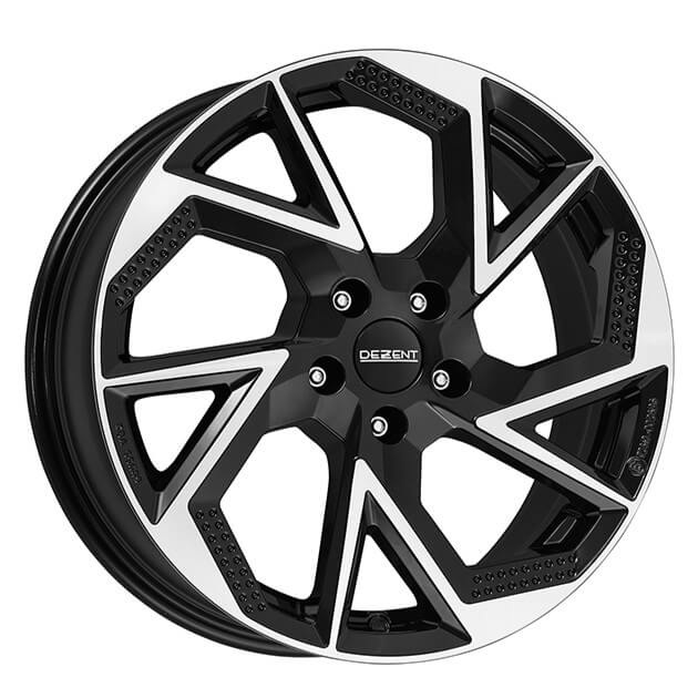 Dezent AP dark 17 x 7 inch 4x98 ET35 Black / Polished alloy wheel