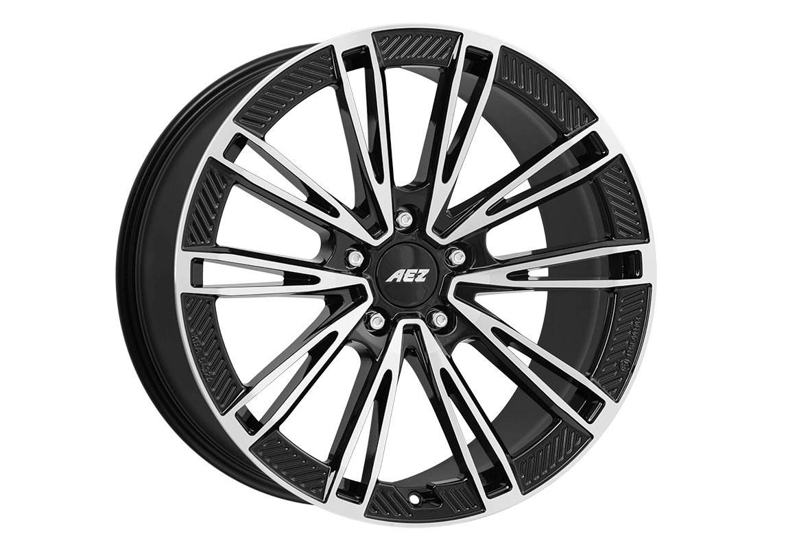 AEZ Alaska dark 20 x 11 inch 5x130 ET60 Black / Polished alloy wheel