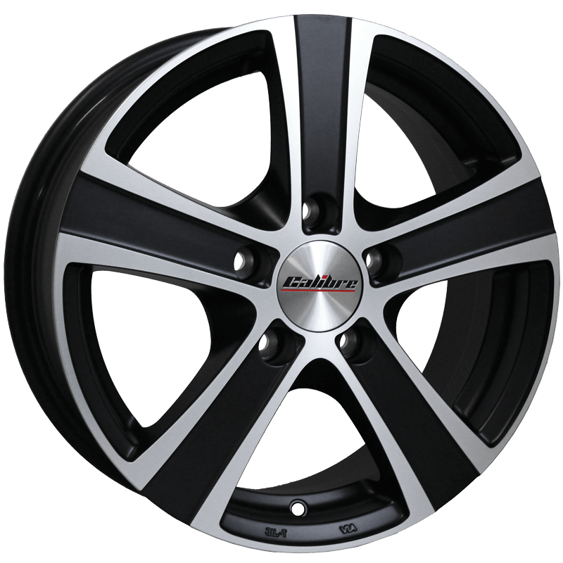 Calibre, Highway, 18 x 8 inch,5x120 PCD, ET 48 in Matt Black / Polished Face Single Rim
