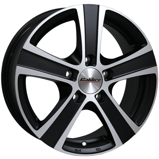 Calibre, Highway, 18 x 8 inch,5x130 PCD, ET 50 in Matt Black / Polished Face Single Rim