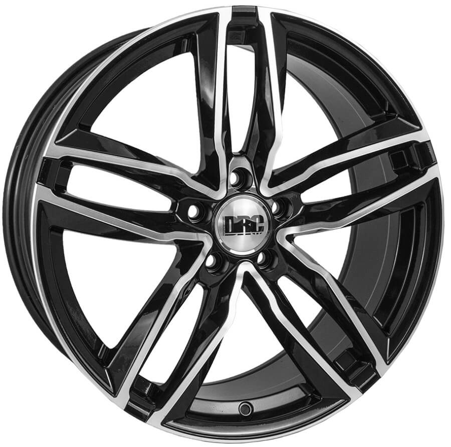DRC DAA 19 x 8.5 inch 5x112 ET45 Gloss Black / Polished alloy wheel