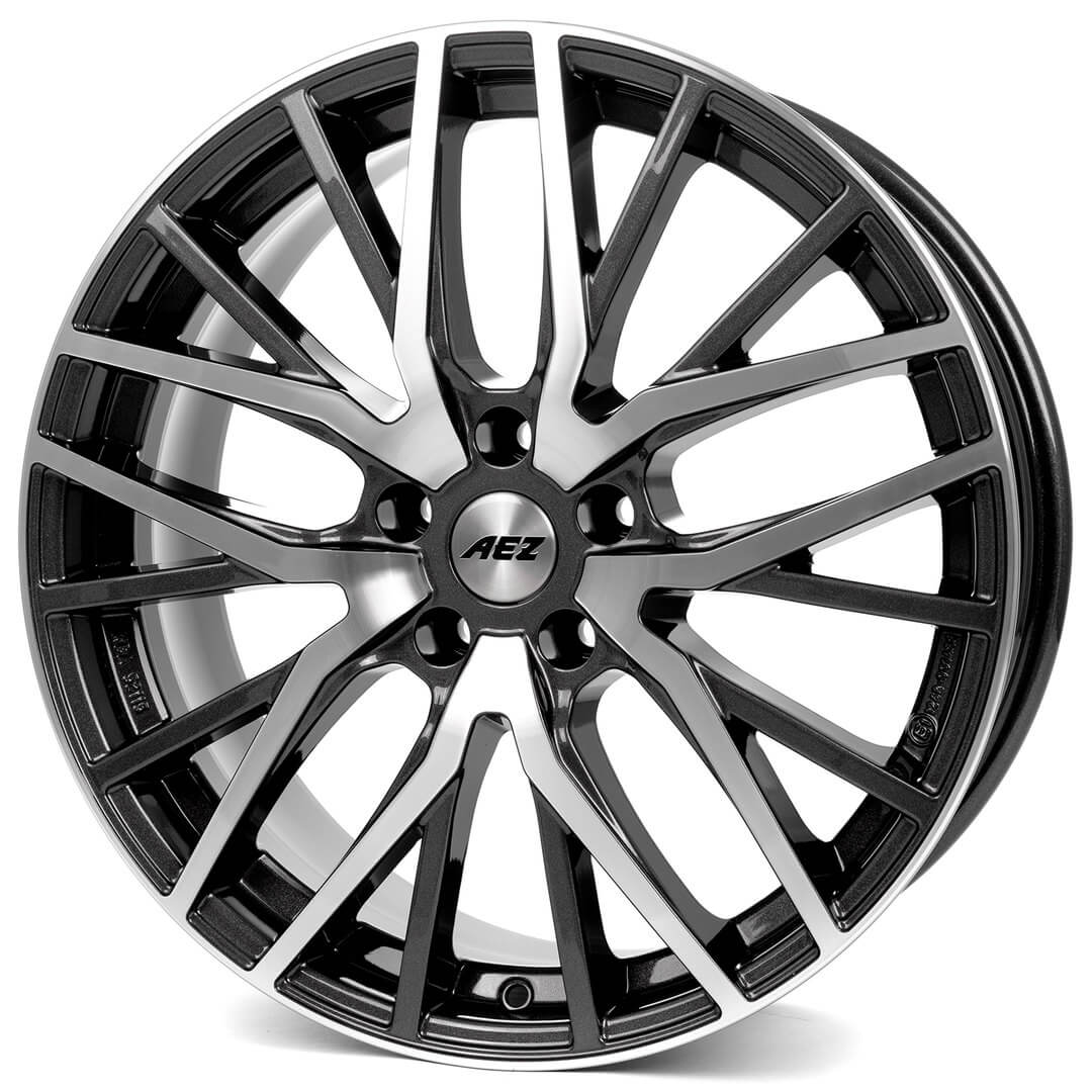 AEZ, Panama Dark, 20 x 9 inch,5x112 PCD, ET 26 in Gunmetal/polished Single Rim
