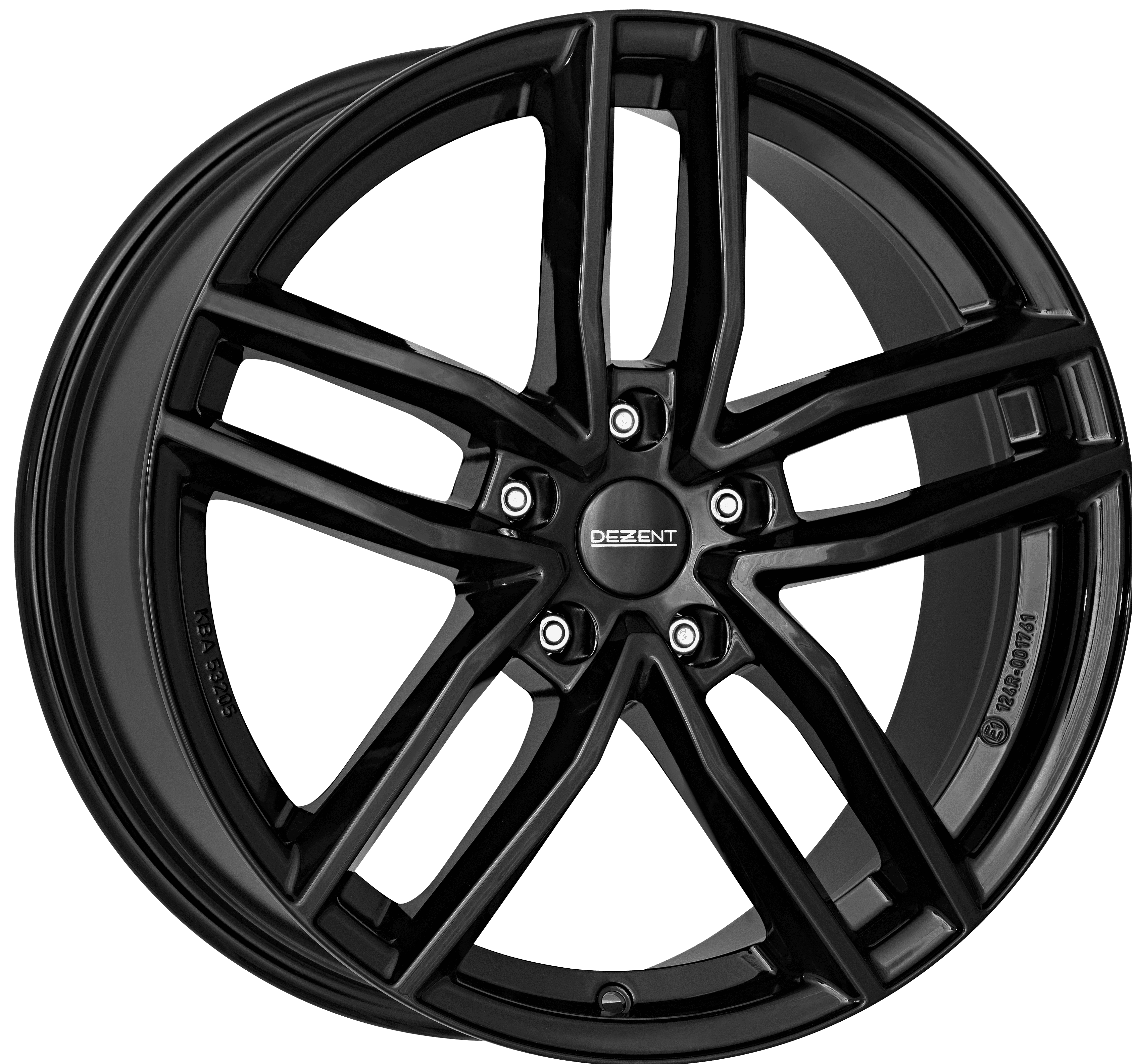Dezent, TR black, 18 x 7.5 inch,5x112 PCD, ET 53.5 in Black Single Rim