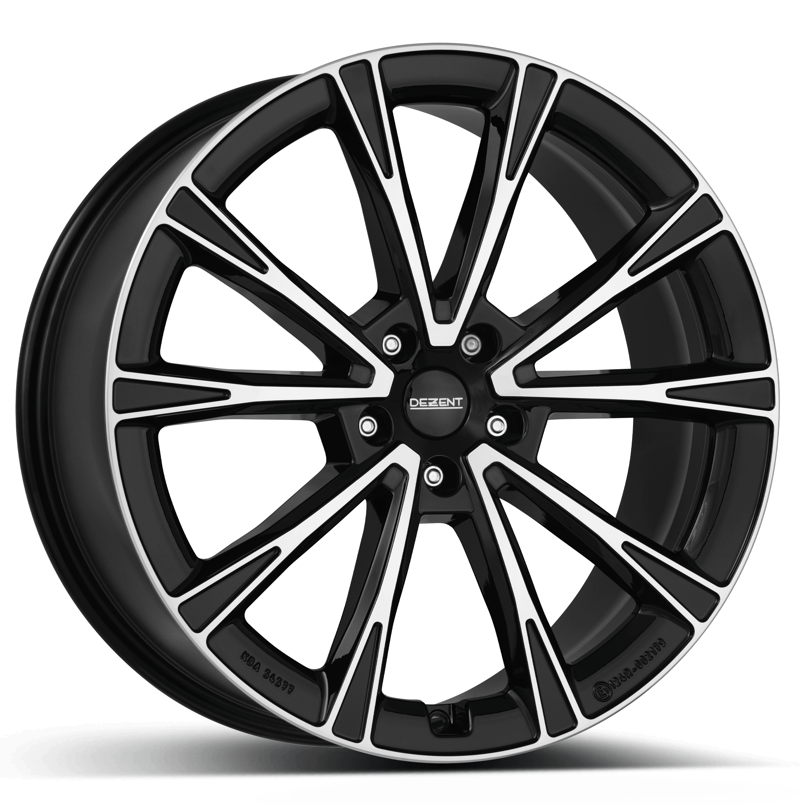 Dezent AR dark 18 x 7.5 inch 5x112 ET23 Black / Polished alloy wheel