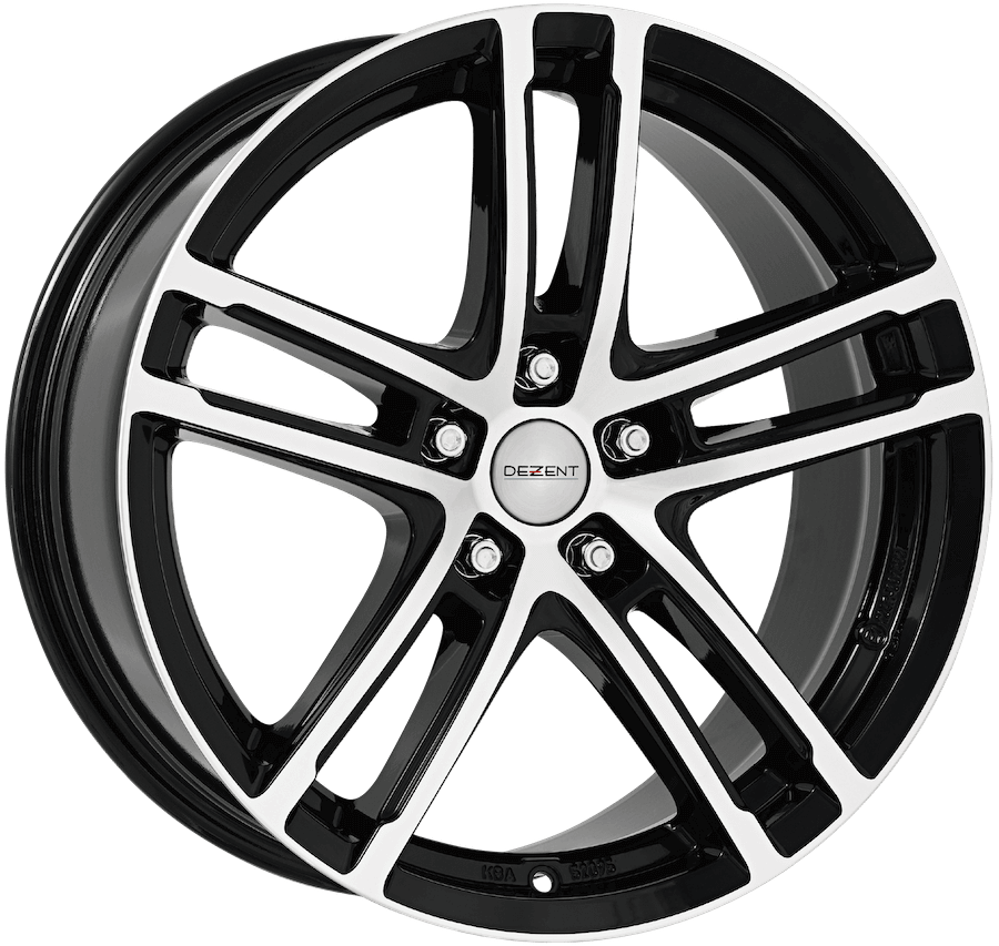 Dezent, TZ-C Dark, 17 x 7.5 inch,5x112 PCD, ET 27 in Black / Polished Single Rim