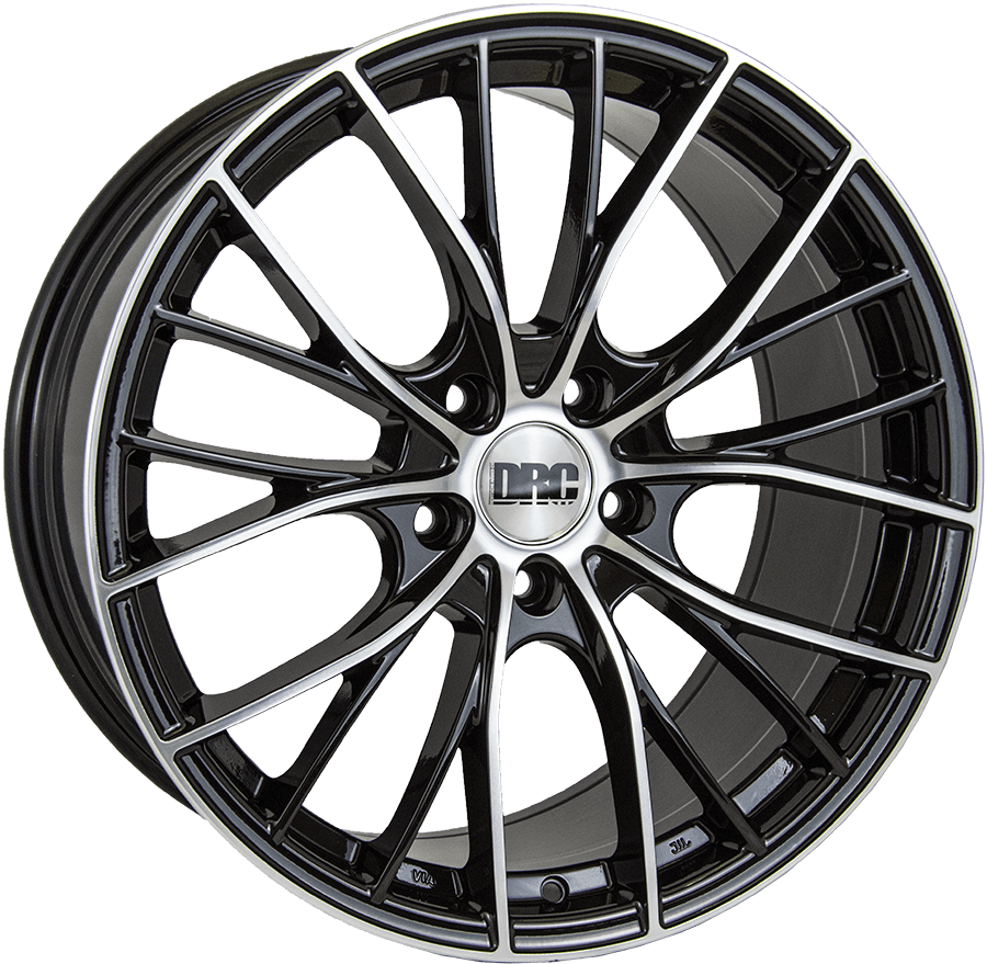 DRC, DMM, 19 x 9 inch,5x120 PCD, ET 42 in Black / Polished Face Single Rim