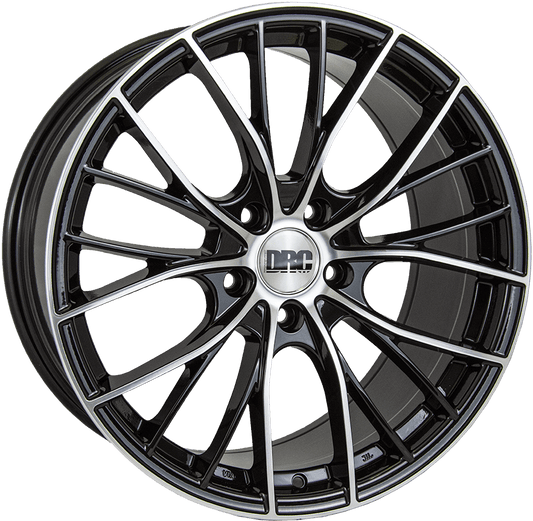 DRC, DMM, 19 x 9 inch,5x120 PCD, ET 42 in Black / Polished Face Single Rim