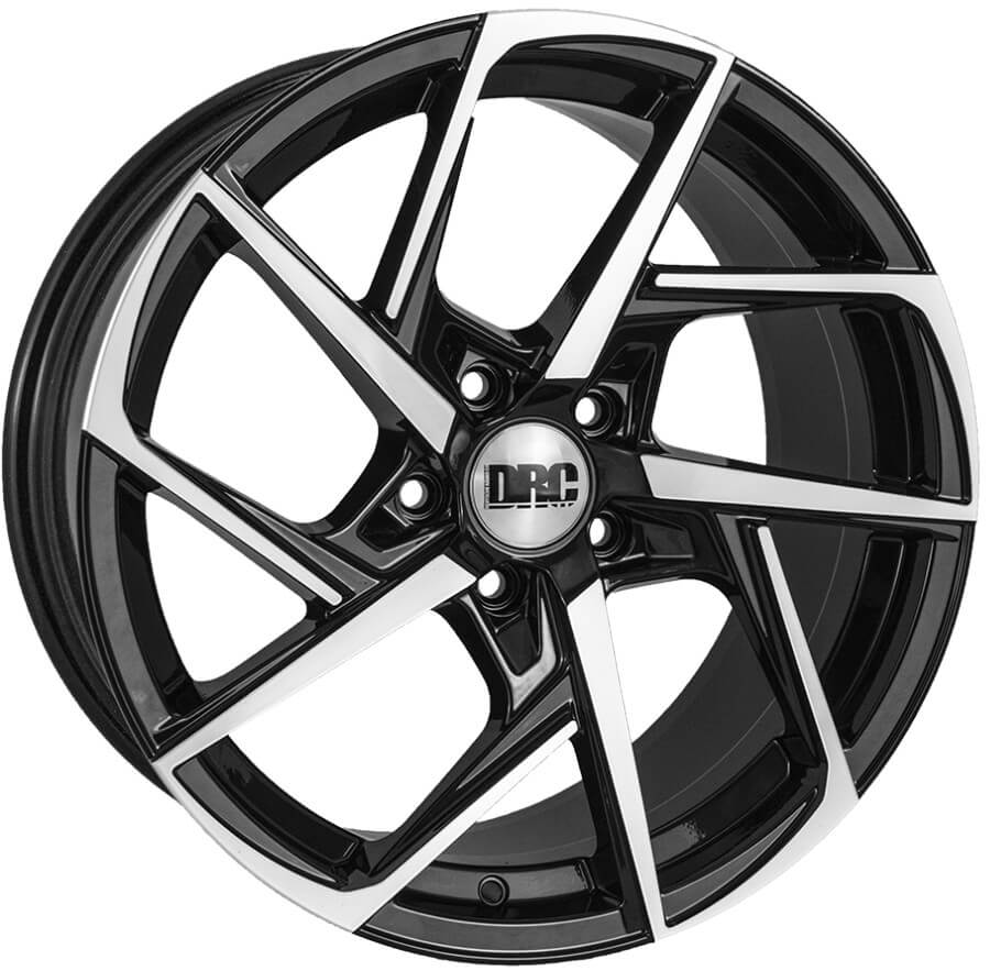 DRC DVX 18 x 8.5 inch 5x114.3 ET45 Gloss Black / Polished alloy wheel