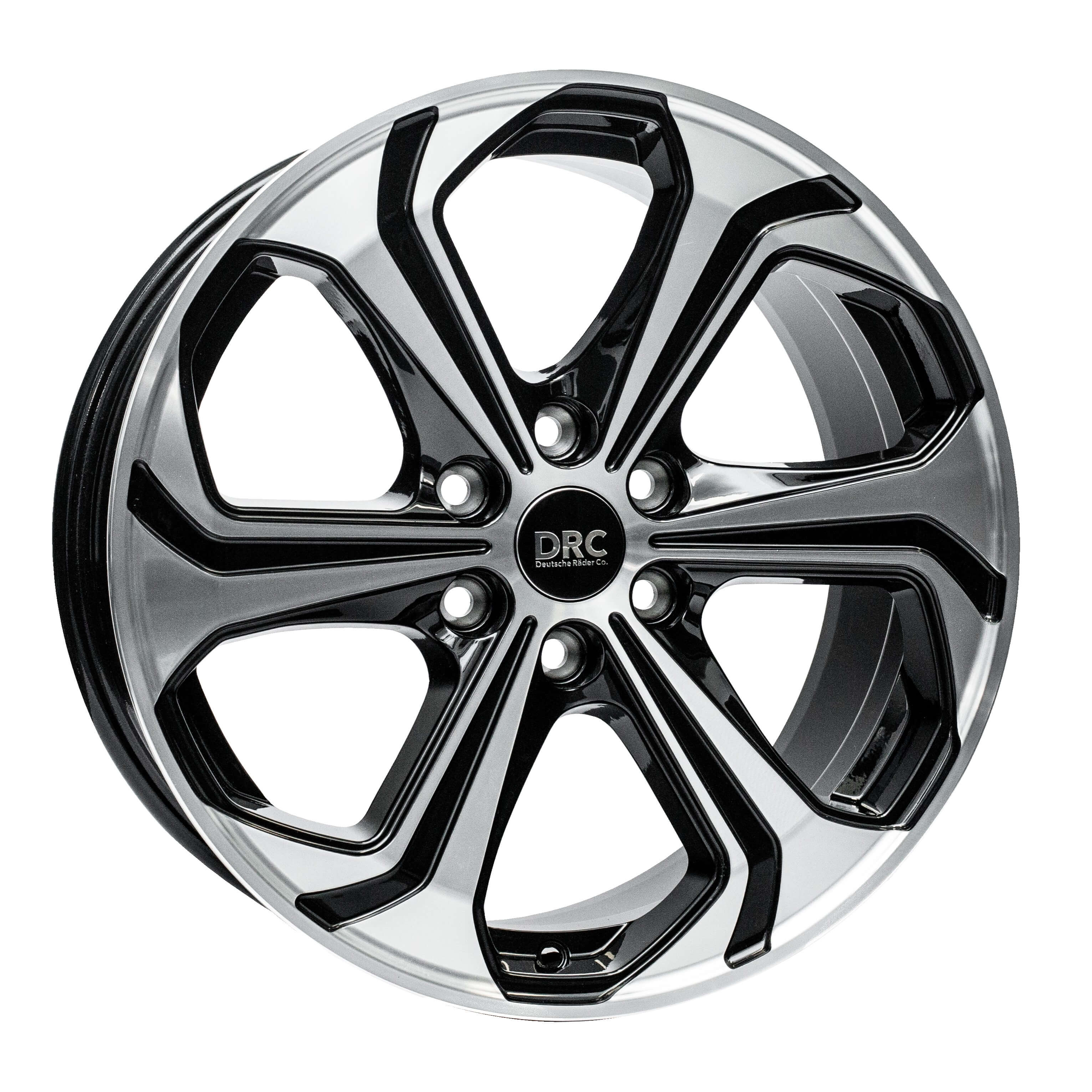 DRC Sport-6 18 x 8 inch 6x120 ET42 Black / Full Polished alloy wheel