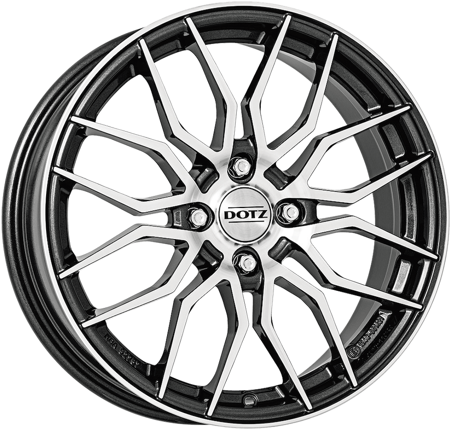 Dotz, Limerock Dark, 17 x 7 inch,4x108 PCD, ET 47 in Gunmetal/polished Single Rim