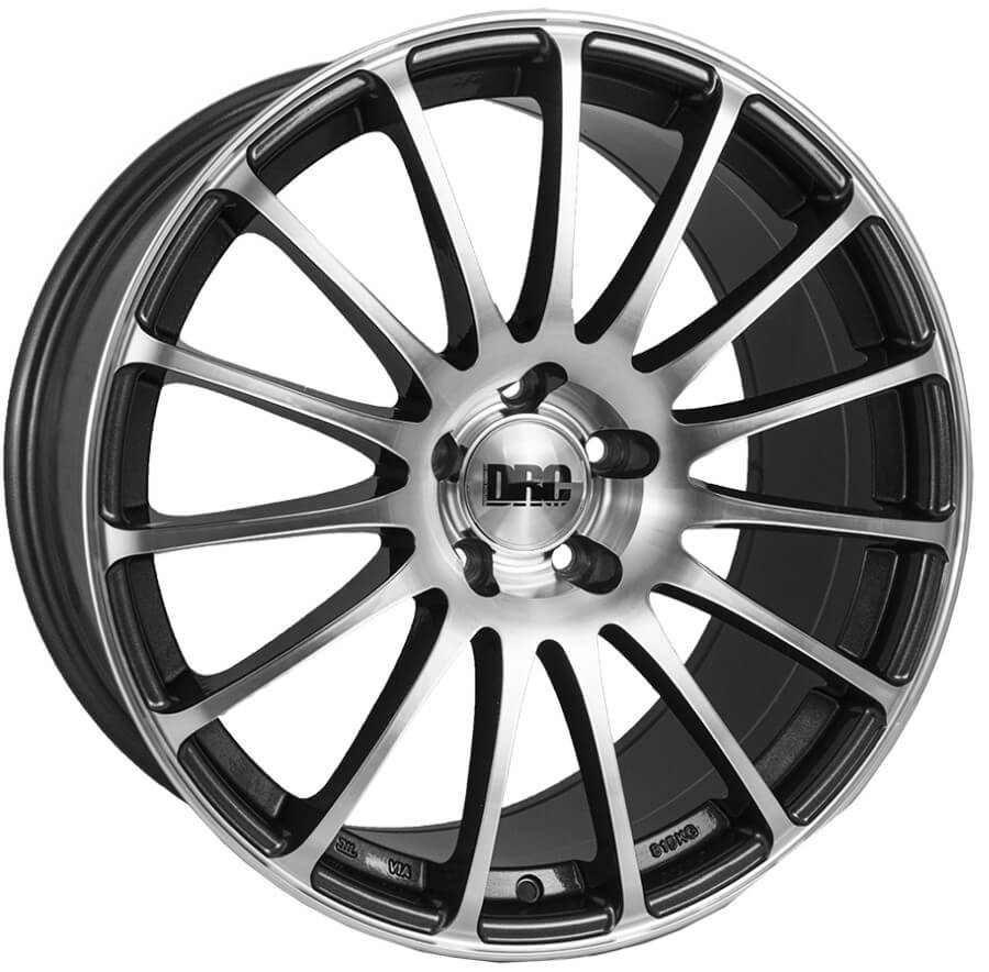 DRC Rapide 19 x 8.5 inch 5x112 ET45 Gunmetal / Polished alloy wheel