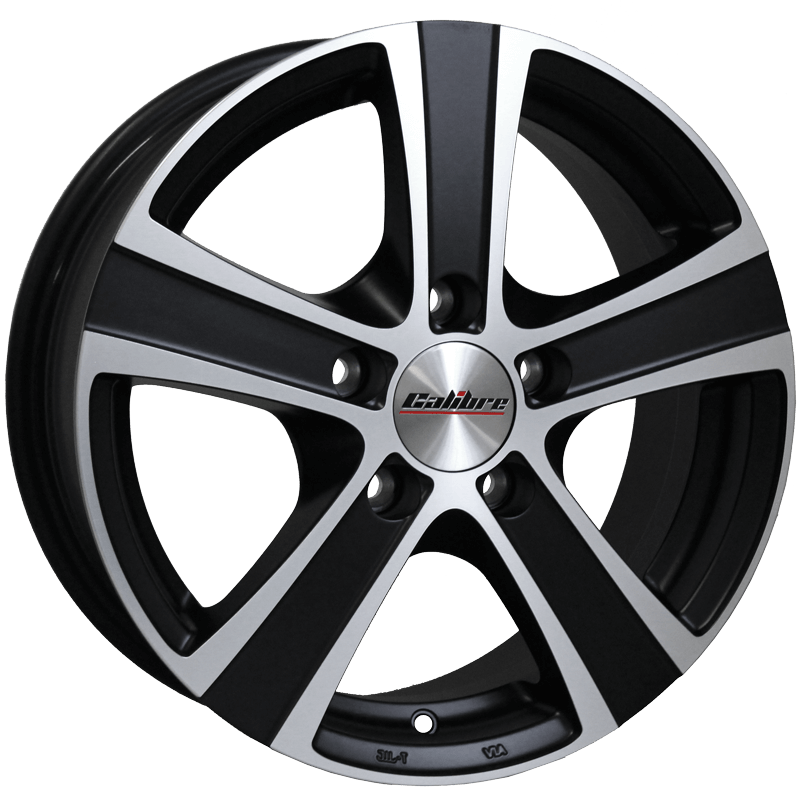 Calibre, Highway, 16 x 6.5 inch, 5x118 PCD, ET55 in Matt Black / Polished Face Single Rim