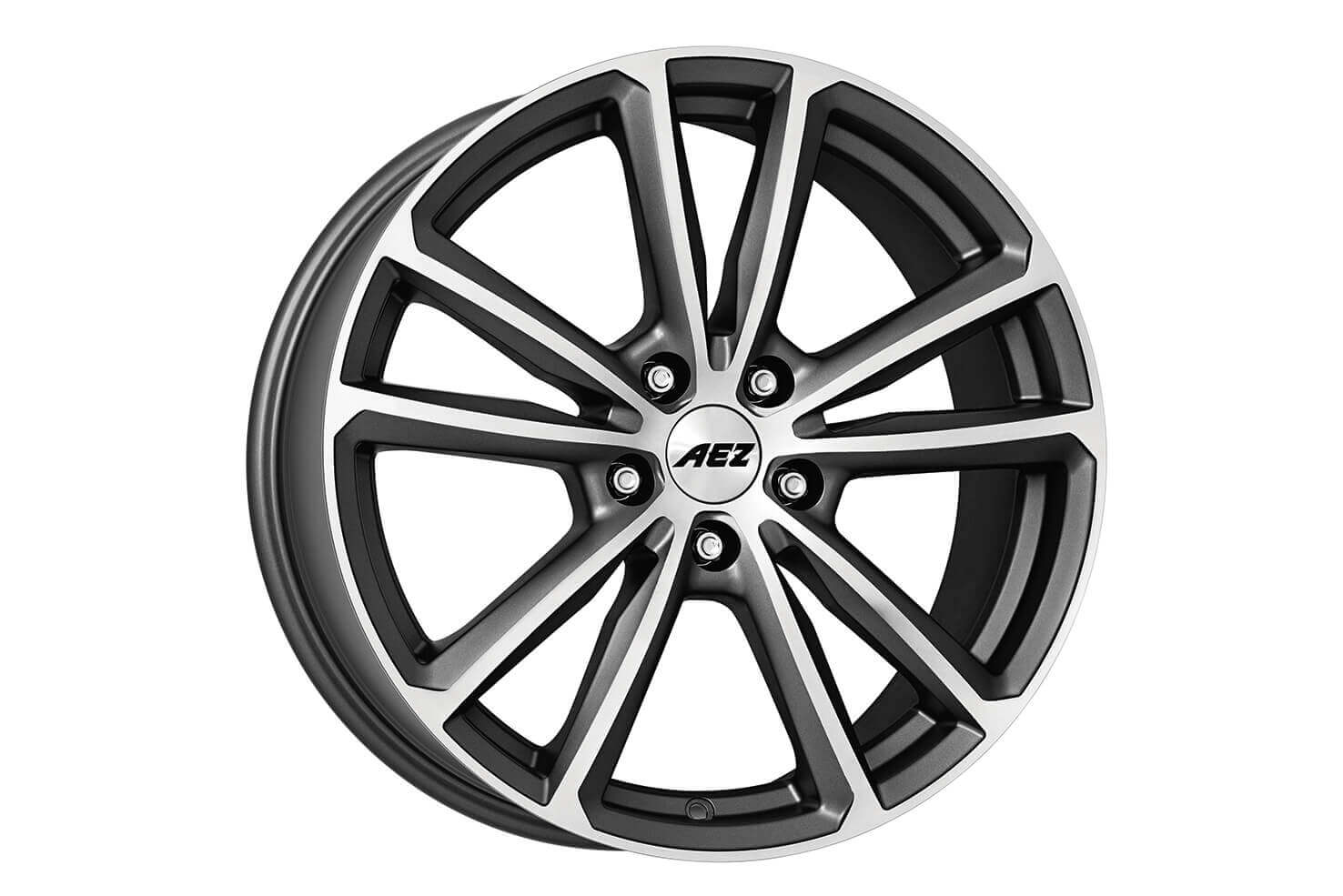 AEZ Tioga titan 17 x 7 inch 5x108 ET48 Graphite Matt / Polished alloy wheel