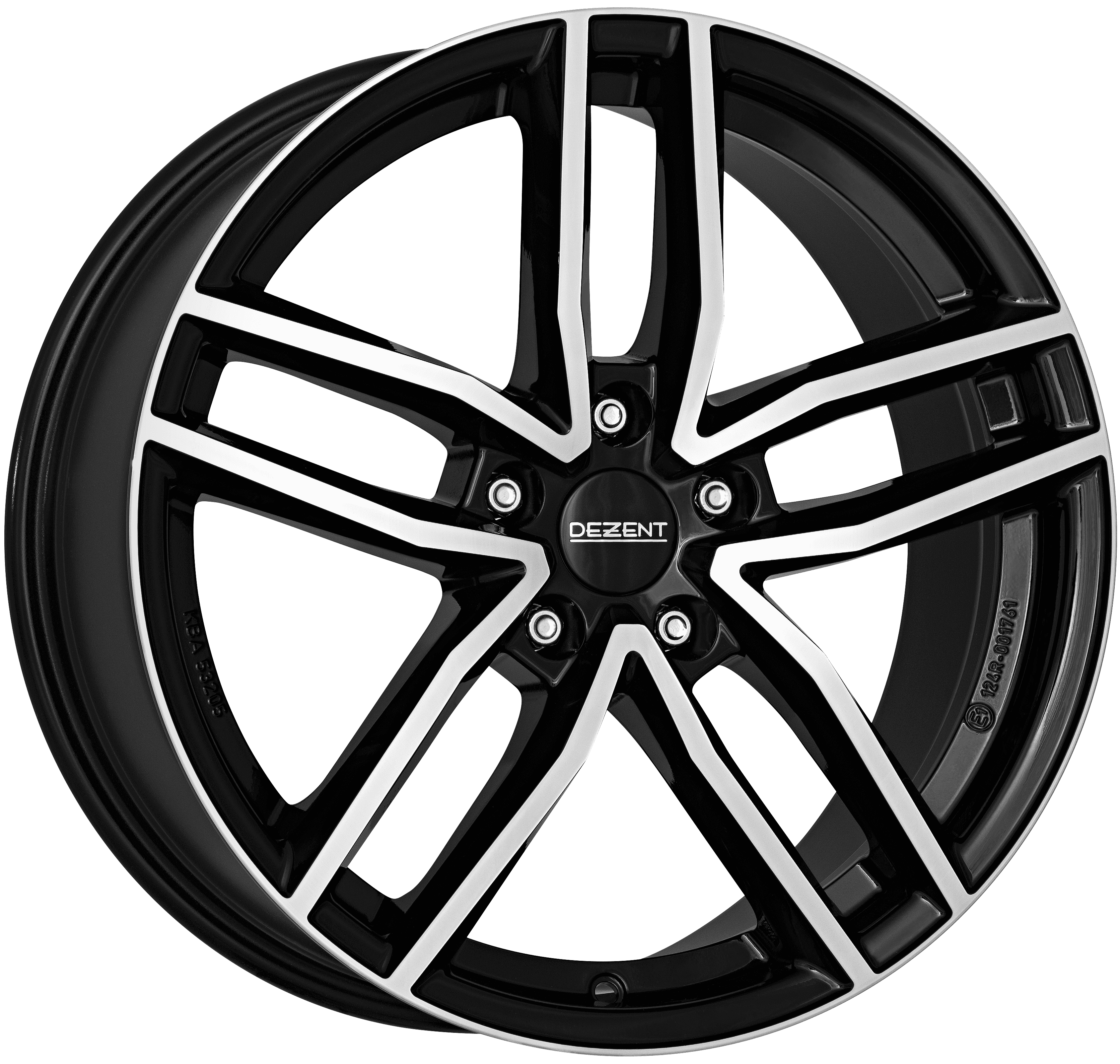 Dezent, TR dark, 18 x 8 inch,5x112 PCD, ET 30 in Black / Polished Single Rim
