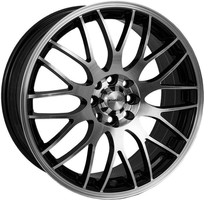 Calibre, Motion, 17 x 7 inch,5x112 PCD, ET 43 in Gloss Black / Polished Face Single Rim