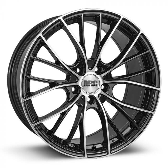 DRC, DMM, 19 x 8 inch, 5x112 PCD, ET30 in Gloss Black / Polished Face Single Rim